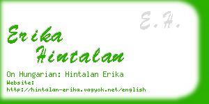 erika hintalan business card